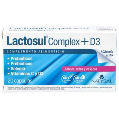 Natysal Lactosul Complex + D3, 20 Cápsulas      