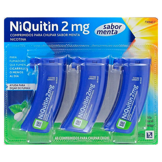 Niquitín 2 mg 60 Comprimidos para Chupar Sabor Menta