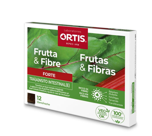 Ortis Frutas & Fibras Forte, 12 Cubitos      