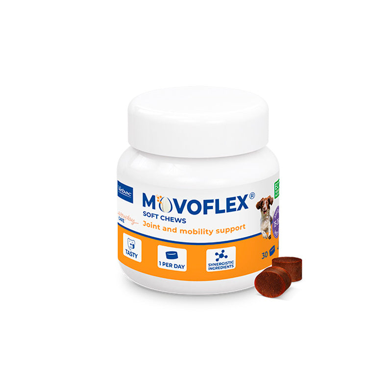 Virbac Movoflex 4G Medium 15-35Kg, 30 Comprimidos Mastigáveis