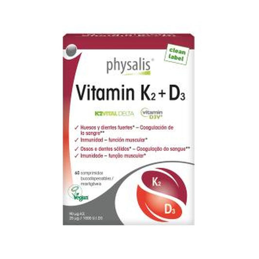 Physalis Vitamin K2+D3 60 Comprimidos Vegan