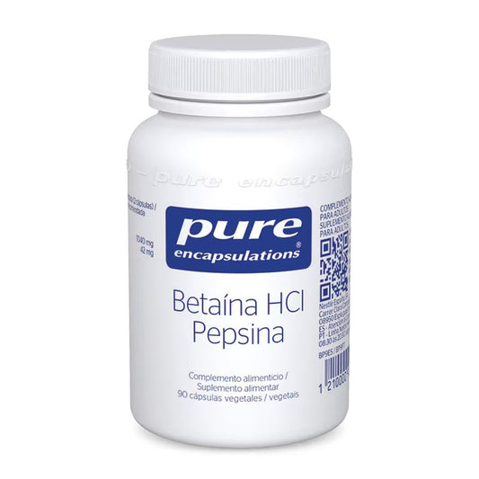 Pure Encapsulations Betaína Hcl Pepsina, 90 cápsulas