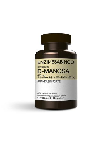 Enzimesab D-Mannose + Cranberry 50% Pacs, 60 cápsulas