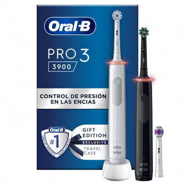 Oral-B Braun Escova de dentes eléctrica Braun Pro 3 Duo Branco/Preto