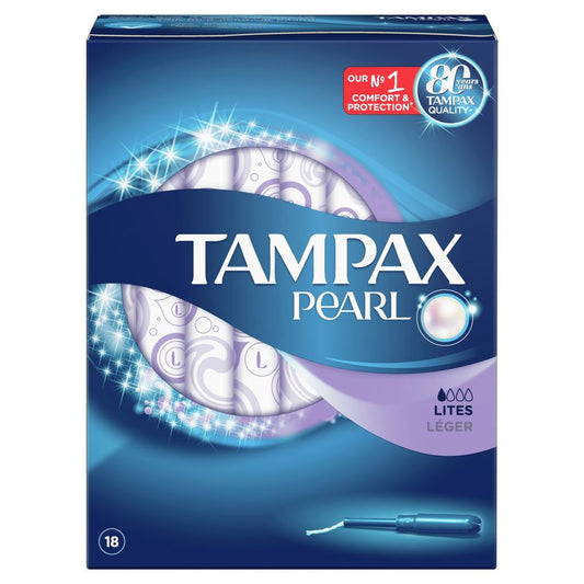 Tampax Pearl Lites Tampões com aplicador , 18 unidades