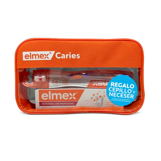 Conjunto escova de dentes + pasta Elmex Caries