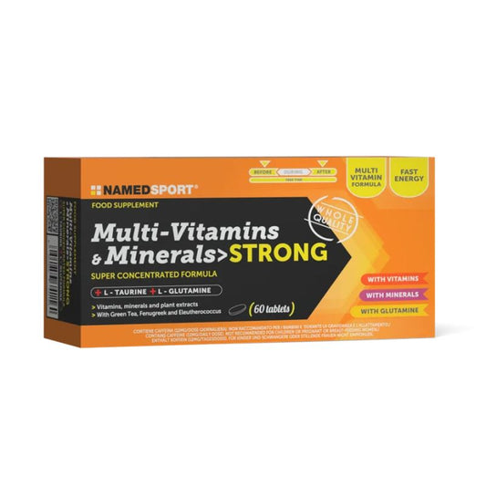 Named Sport Vitamins & Minerals Multi-Vitamins & Minerals Strong , 1 frasco de 60 cpr