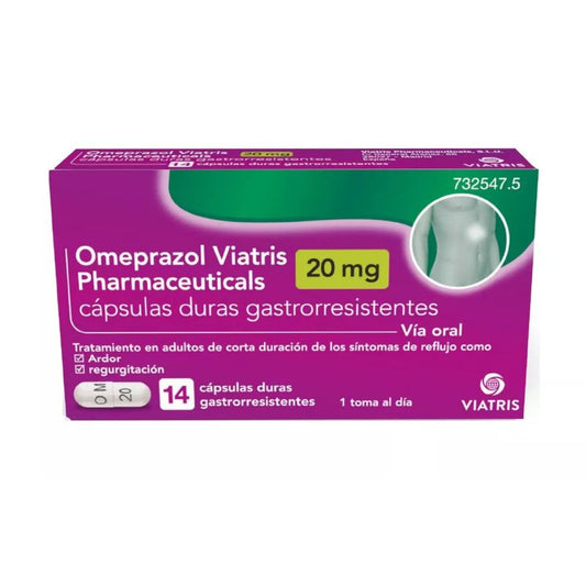 Viatris Omeprazole Pharmaceuticals 20 mg, 14 cápsulas
