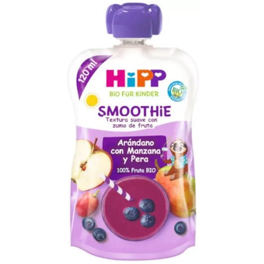 Hipp Smoothie Orgânico de Mirtilo, Maçã e Pera 120 ml