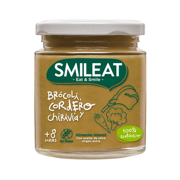 Smileat Tarrito Brócoli con Cordero y Chirivia Ecológico, 230 gr