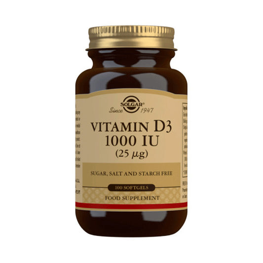 Solgar Vitamina D3 1000Ui (25Mcg.) - 100 cápsulas Blandas