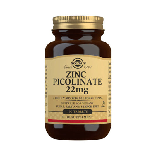 Solgar Picolinato Zinc 22 mg - 100 comprimidos
