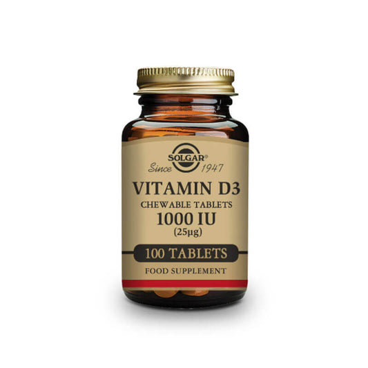 Solgar Vitamina D3 1000 Iu 100 comprimidos Masticables