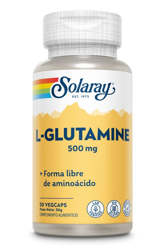 Solaray L Glutamine 500 Mg, 50 Cápsulas      