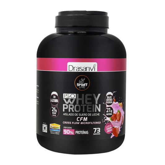 Drasanvi Sport Whey Protein Live Isolado de Iogurte de Morango , 2 kg