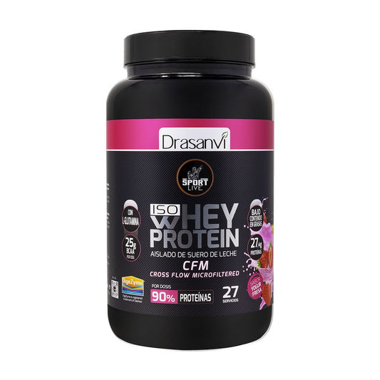 Drasanvi Sport Whey Protein Live Iogurte Isolado de Iogurte Vivo Morango, 800 gramas