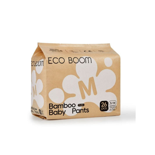 Eco Boom Pants Bamboo - Calças de Fraldas - Pure M, 26 unidades
