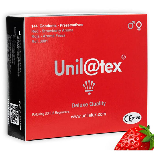 Unilatex  Preservativos Rojos/Fresa 144 Uds