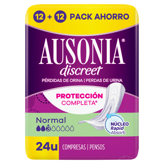 Ausonia Discreet Urine Loss Pads , 24 unidades