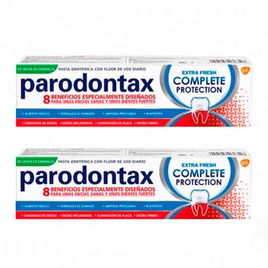 Pack Parodontax Pasta de dentes de proteção completa para o cuidado das gengivas, 2 x 75 ml