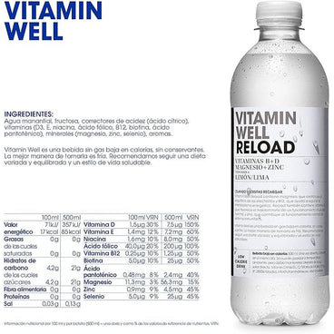 Vitamin Well Reload Lima/Limão, 500 ml