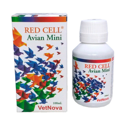 Vetnova Red Cell Avian Mini, 100 ml con Tapón Gotero