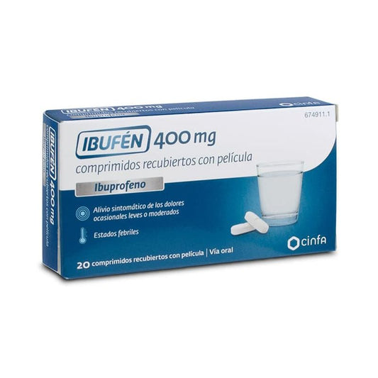 Ibufen 400 mg, 20 Comprimidos Revestidos por Película