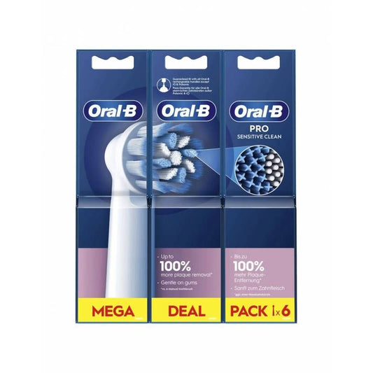 Oral B Braun Sensitive Clean Refil, embalagem com 6 unidades (Gulliver Pack 2+2+2)