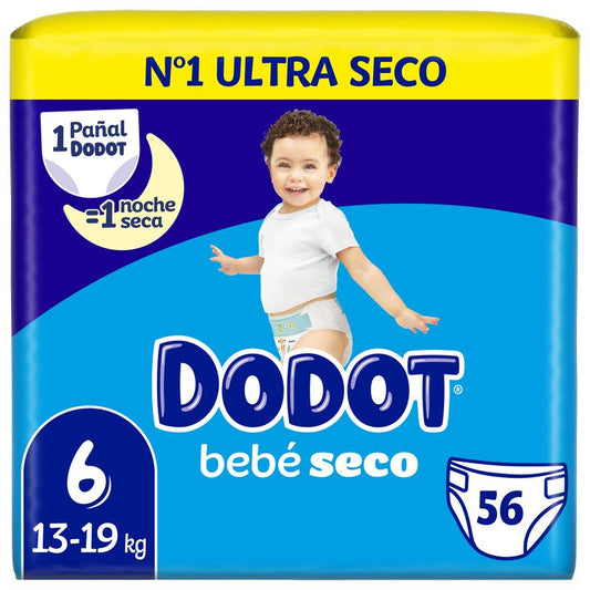Dodot Baby Dry Jumbo Pack Tamanho 6 - 56 Unidades
