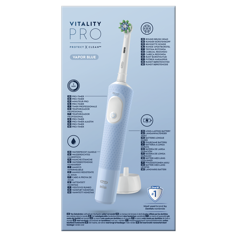 Oral-B Braun Vitality Pro Escova de dentes recarregável Azul