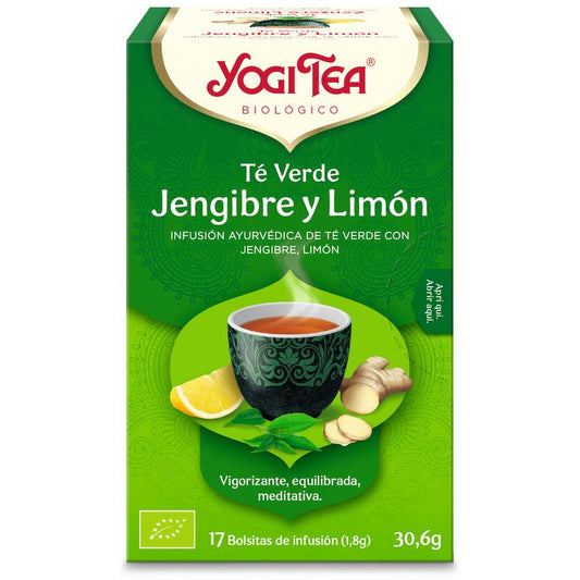 Chá Yogi Chá Verde Yogi Chá Gengibre e Limão, 17 X 1,8 Gr