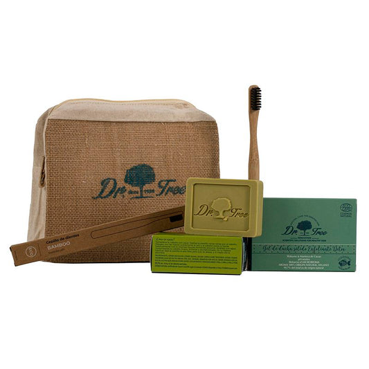 Saco de toilette Dr. Tree Kit de viagem amigo do ambiente Pele sensível Sólidos