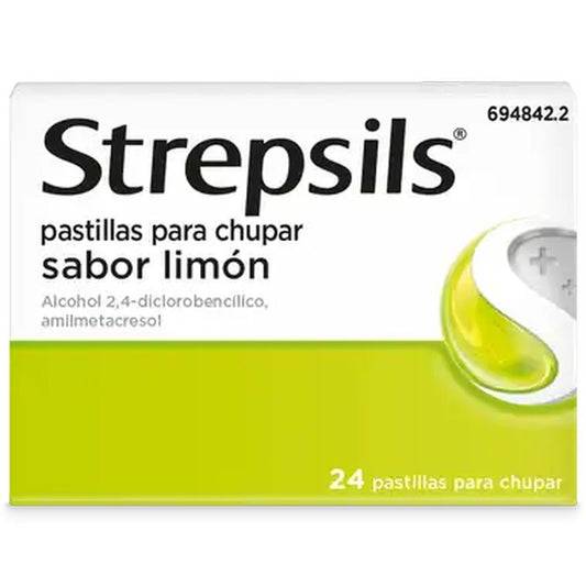 Strepsils Sugar Free Lemon, 24 pastilhas