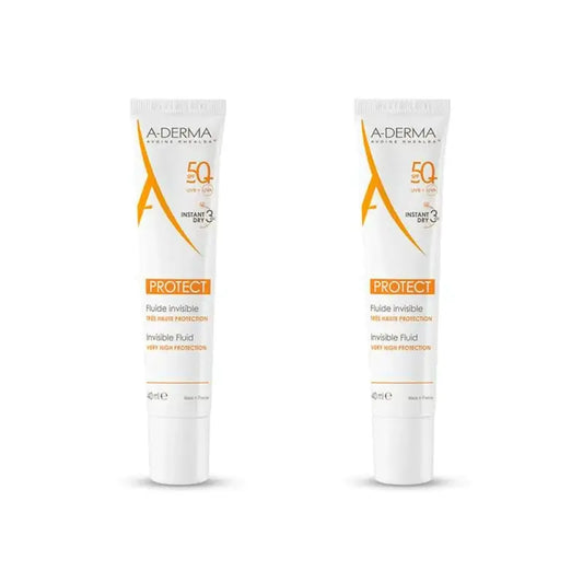A-Derma Aderma Protect Fluido Protetor Solar Invisível Spf50+, 2X40 Ml