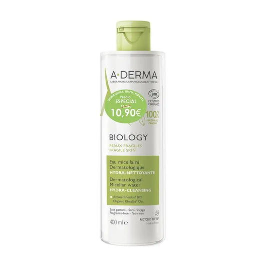 A-Derma Biology Agua Micelar Dermatológica  , 400 ml