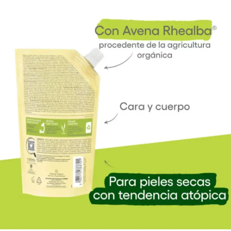 A-Derma Exomega Control Óleo de Substituição Ecológica, 500 ml