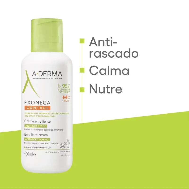 A-Derma Exomega Control Creme Emoliente, 400 ml
