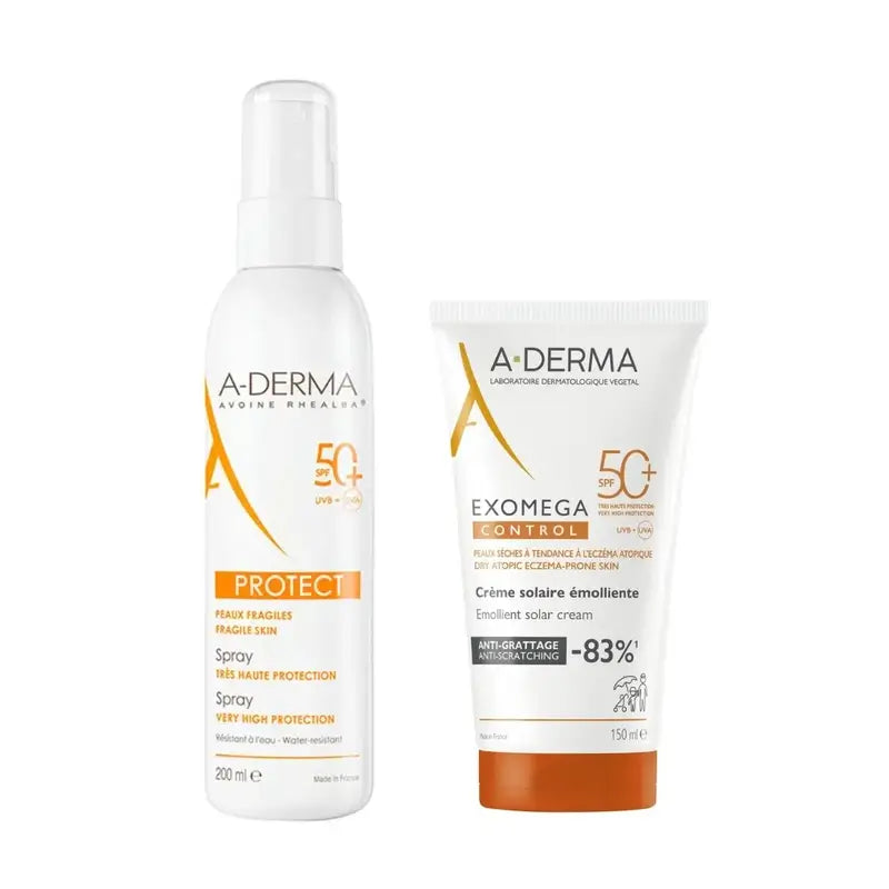 A-Derma Exomega Ctrl Cream Spf 50+ 150Ml Ad + Aderma Protect Sun Spray Spf50+ 200 Ml