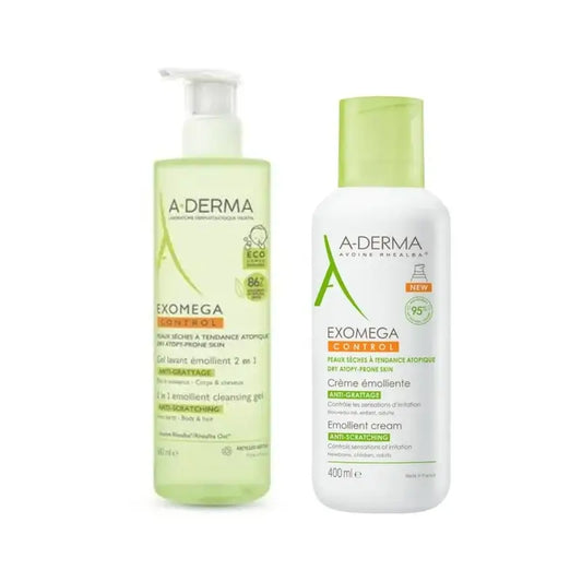 A-Derma Exomega Gel 2 em 1 + Exomega Creme 400Ml