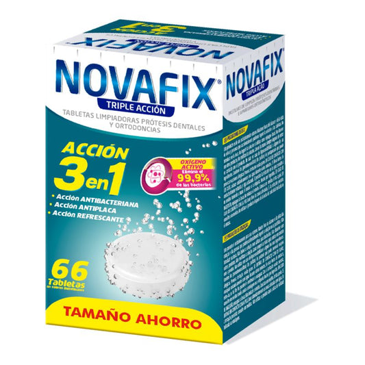 Novafix Triple Action Cleansing Tablets , 66 unidades