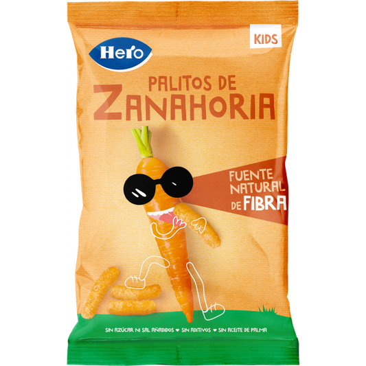 Hero Snack Kids Palitos de cenoura , 30 gramas