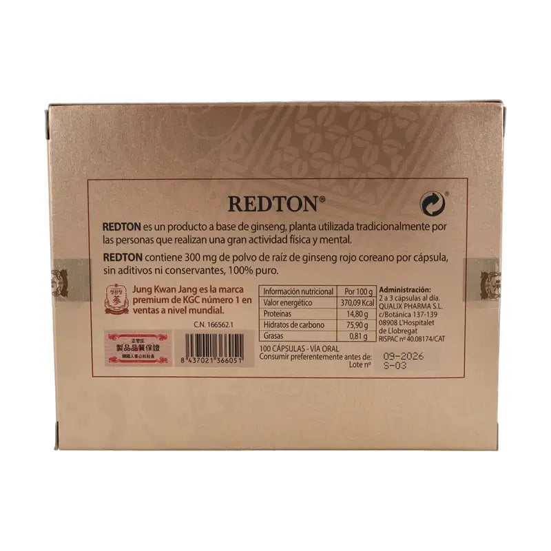 Abamed Farma Redton Ginseng Vermelho Coreano 100Cap