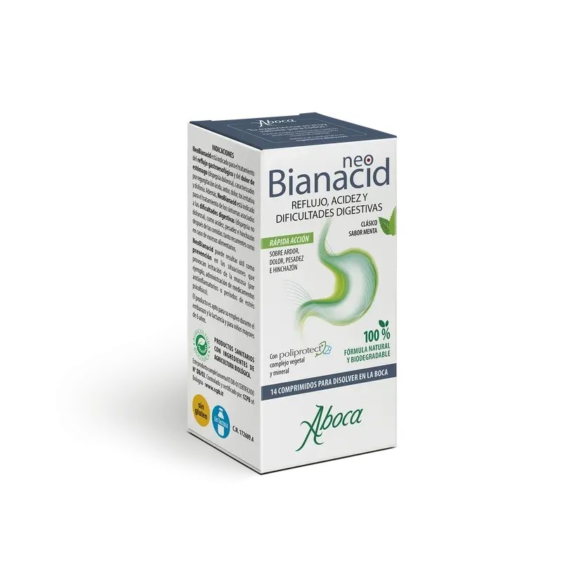 Aboca Neobianacid comprimidos para azia e refluxo, 14 comprimidos