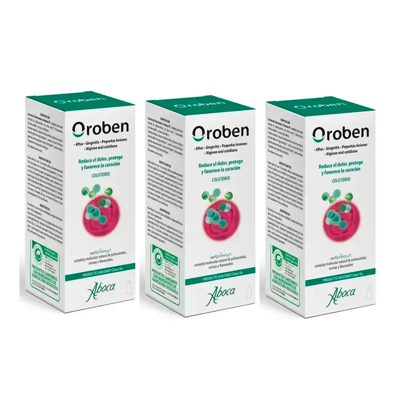 Aboca Oroben Aftagen Colutório, 3x150 ml