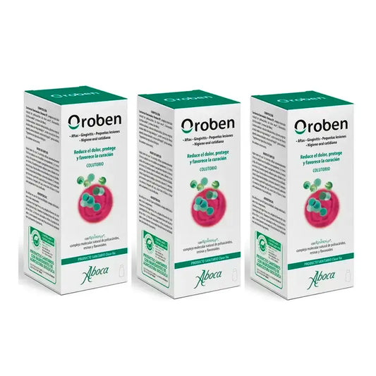 Aboca Oroben Aftagen Colutório, 3x150 ml