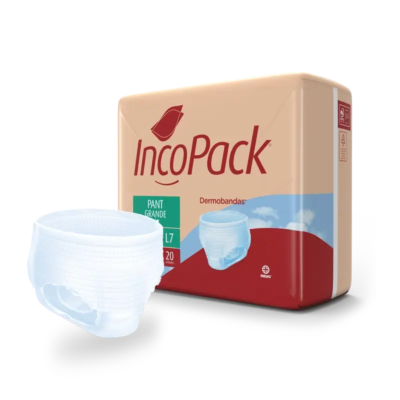 Incopack Absorbent Pant Day Large Size , 80 unidades