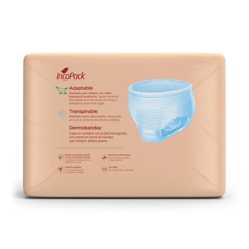 Incopack Pant Calça de noite absorvente Tamanho grande, 80 unidades.