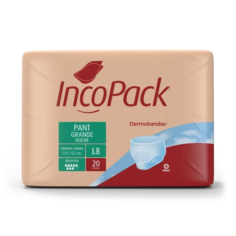 Incopack Absorvente Pant Pant Night Tamanho grande, 80 unidades.