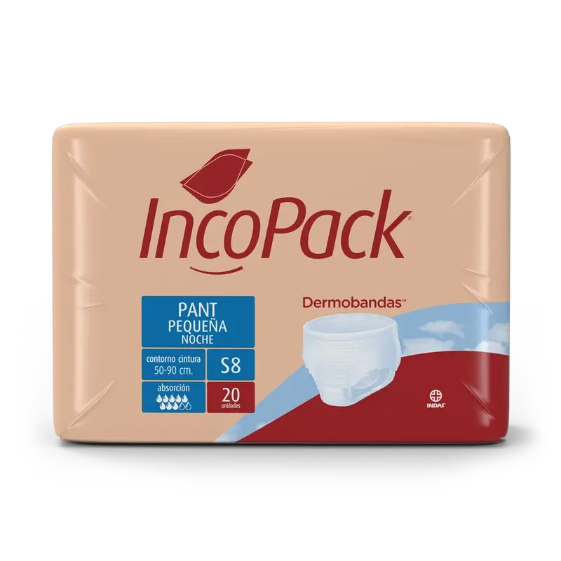 Incopack Calça de Noite Absorvente Calça Tamanho Pequeno , 80 unidades
