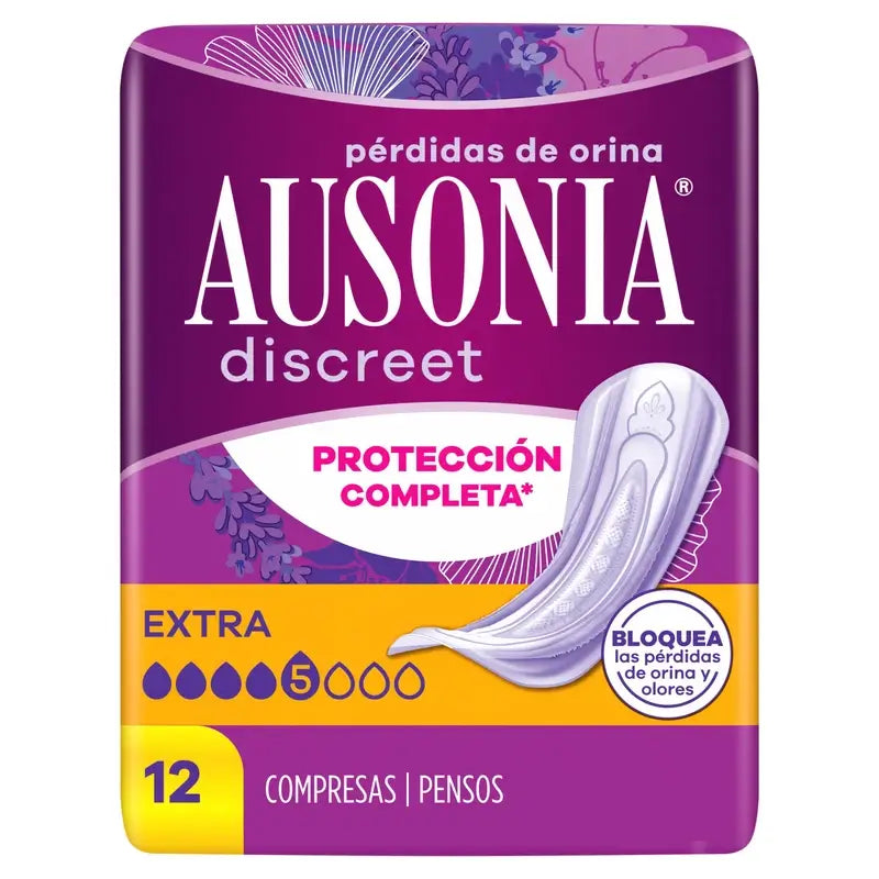 Ausonia Discreet Extra Urine Leakage Pads, 12 unidades